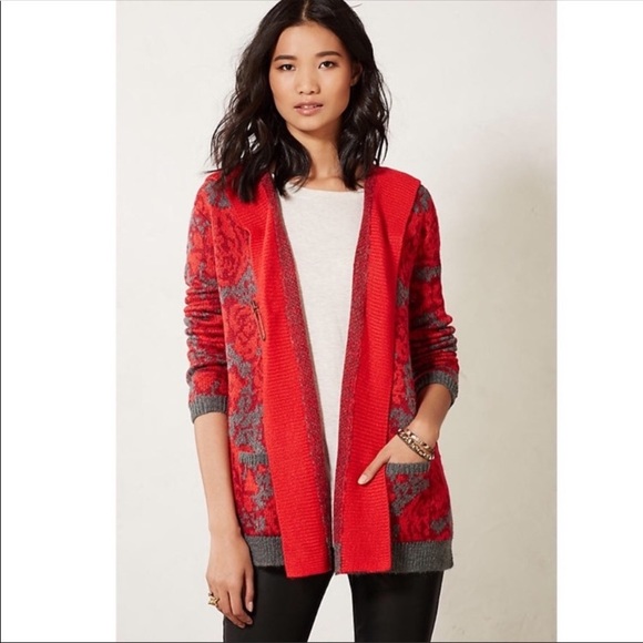 Anthropologie Sweaters - Anthropologie Sparrow rose cardigan sweater size M